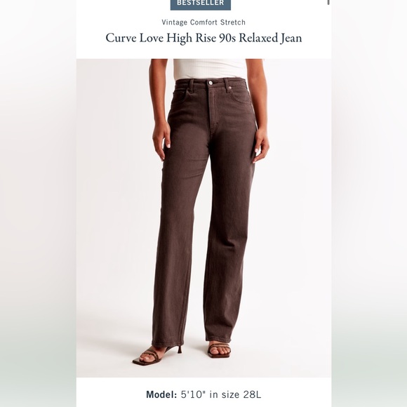 Abercrombie & Fitch Denim - Curve Love High-rise 90s Relaxed Jean Abercrombie